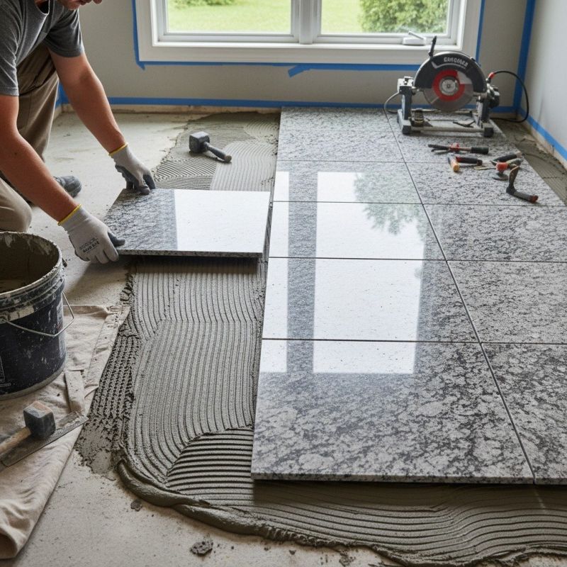 Granite Floor Installation in Kansas City, KS