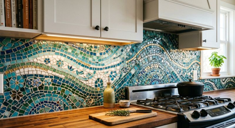 Mosaic Backsplash Installation in Wilmington, NC
