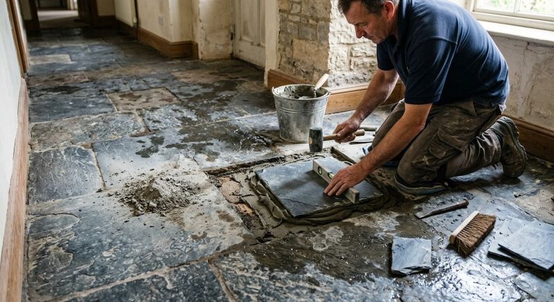 Slate Floor Repair in Kansas City, KS
