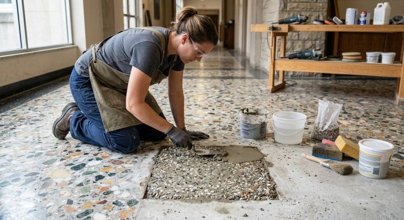 Terrazzo Tile Repair in Overland Park, KS