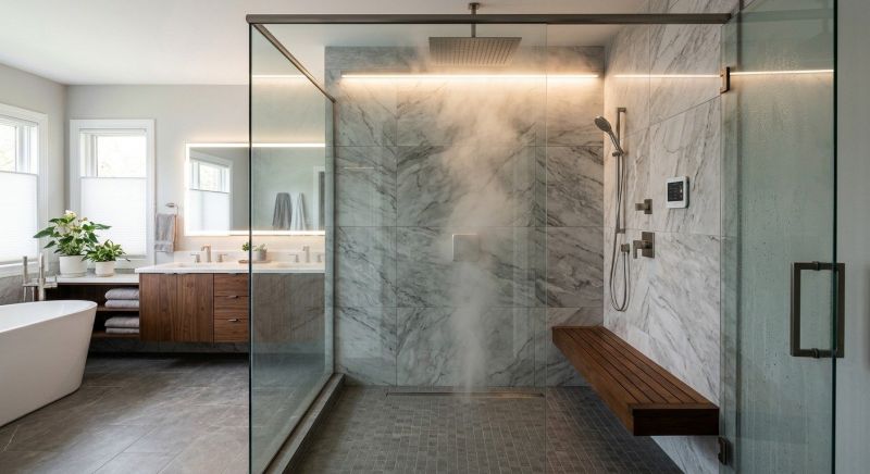 Granite Shower Installation in Framingham, MA