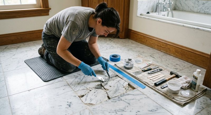 Marble Tile Repair in Overland Park, KS