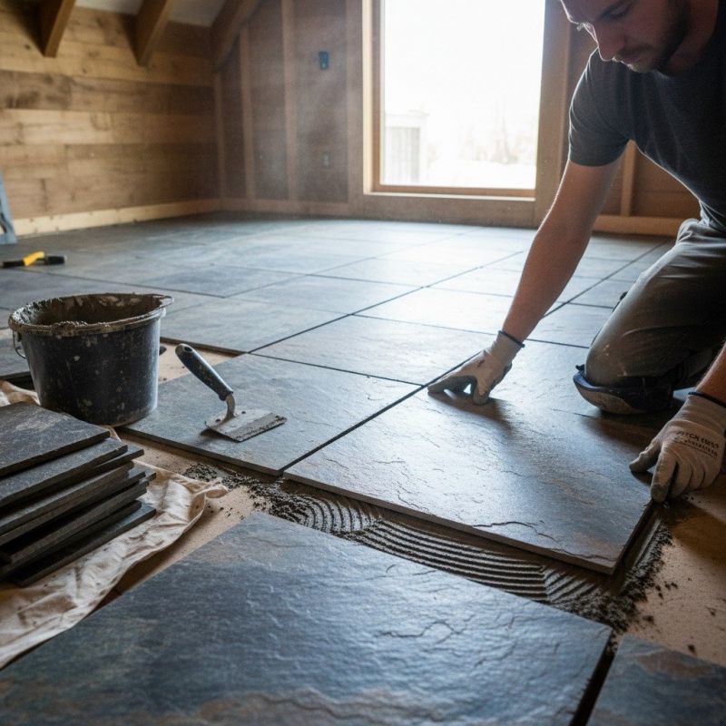 Slate Floor Installation in Olathe, KS