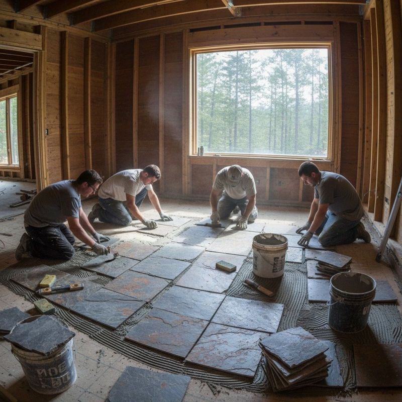 Slate Floor Installation in Olathe, KS
