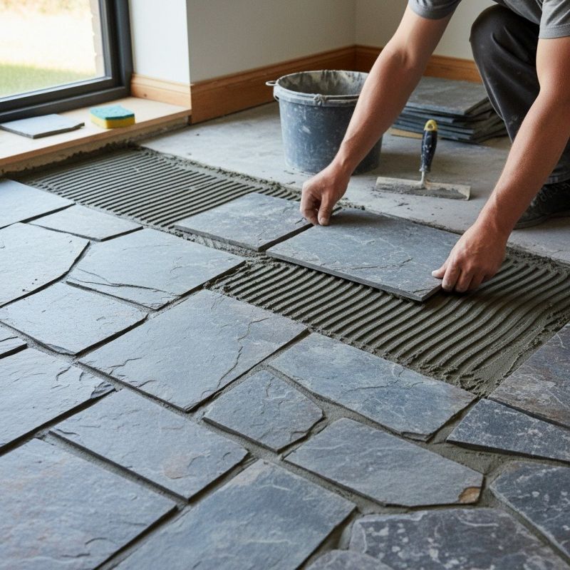 Slate Floor Installation in Wilmington, NC