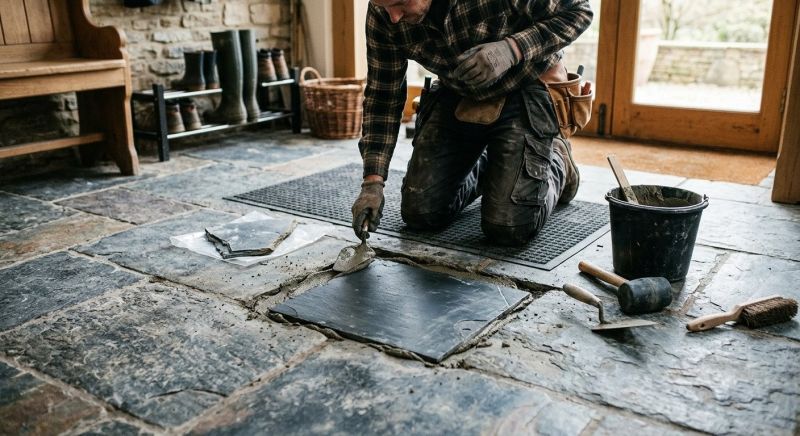 Slate Floor Repair in Kansas City, KS