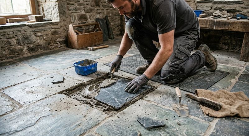 Slate Floor Repair in Kansas City, KS