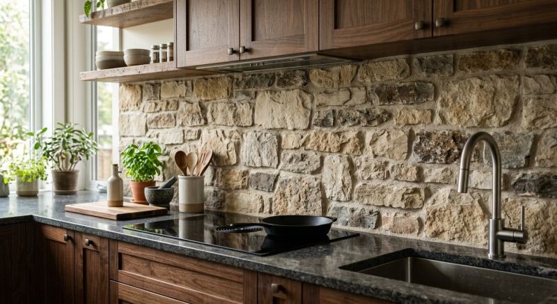 Stone Backsplash Installation in Wilmington, NC