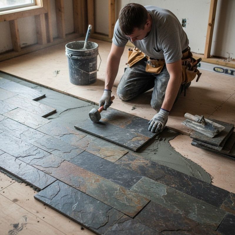 Stone Floor Installation in Kansas City, KS