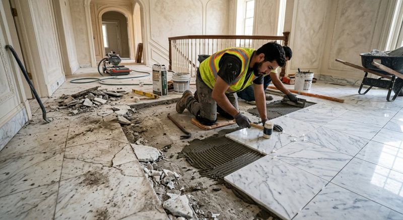 Stone Floor Installation in Olathe, KS