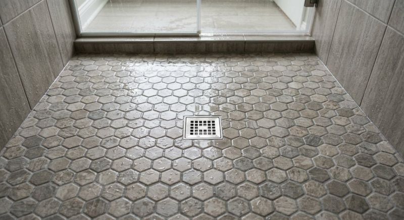 Tile Shower Floor Installation in Conroe, TX